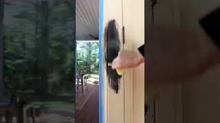 How to paint an exterior metal door to look like wood diy makeover shorts beforeandafter [upl. by Stichter]