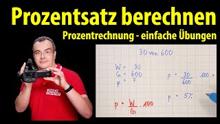 Prozentsatz berechnen  einfache Übungen  Prozentrechnung  Lehrerschmidt [upl. by Anselme]