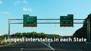 Longest Interstates in every state [upl. by Virnelli]