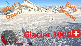 4K Skiing Glacier 3000 Diablerets Early Season  Whats Open Vaud Switzerland GoPro HERO11 [upl. by Shane]