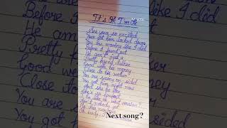 TateMcRaeIts ok im ok song lyrics ItsokImok shorts viralvideo song trending love MP3160K [upl. by Reginald489]