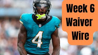 Week 6 Waiver Wire Top Adds Fantasy Football 2024 [upl. by Aihsotan]