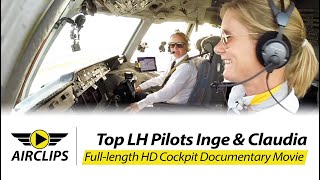 MUST SEE TWO COOL LADIES piloting HEAVY MD11F ULTIMATE COCKPIT MOVIE AirClips full flight series [upl. by Sayre]