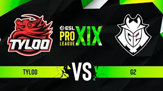 TYLOO vs G2  Map 2 Inferno  ESL Pro League Season 19  Group B [upl. by Almeria]