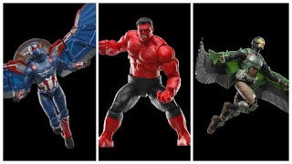 NEW MARVEL LEGENDS REVEALS AT MCM LONDON COMIC CON MCU CAPTAIN AMERICA RED HULK amp FALCON [upl. by Orgel217]