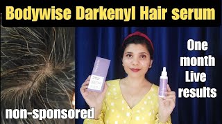 Be Bodywise darkenyl hair serum review with live results Darkenyl hair serum 1 month before amp after [upl. by Laroy]