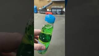 How to open Japan Soda called Ramune Drink Why the funny bottle [upl. by Amla8]