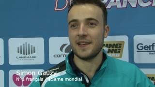 INSIDE2 Simon Gauzy Championnats de France 2017 [upl. by Annatsirhc]