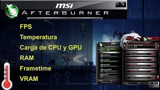 Monitorea los recursos de tu PC mientras juegas con MSI Afterburner  FPS  Temperatura [upl. by Ortiz95]