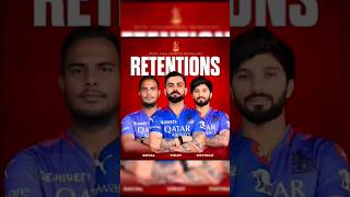 IPL ALL TEAMS RETENTION LIST 2025 😊👍 ipl ipl2023playerretention cricket viratkohli csk [upl. by Yennek]