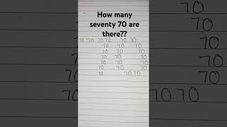 how many seventy are there [upl. by Bikales92]