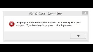 How to fix d3dx943dll and msvcp100dll errors on PES 2017 and other applications [upl. by Norraf]