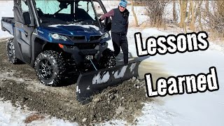 CF Moto Snow Plow Review Good vs Bad [upl. by Gwyneth]