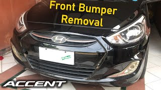 Hyundai Accent Front Bumper Removal [upl. by Toms]