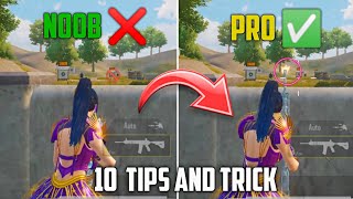 TOP 10 BEST Tips amp Trick in BGMI  PUBG MOBILE  EVERYONE SHOULD WATCH ✔️  NOOB🐼 TO PRO🦁 [upl. by Enywtna]