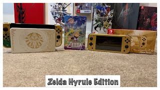 Nintendo Switch Lite Hyrule Edition amp Steelcase Unboxing [upl. by Niehaus197]