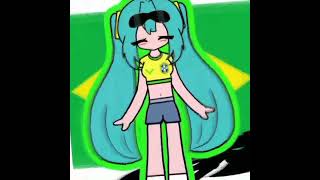 HIMITSU DA YO  Brazilian miku edit credits to bonzomcbonbon vocaloid anime hatsunemiku [upl. by Sofko995]