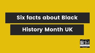 6 facts about Black History Month UK [upl. by Brendin]