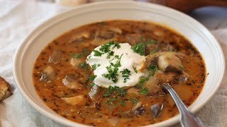 Hungarian Mushroom Soup  Its Only Food w Chef John Politte [upl. by Amena586]