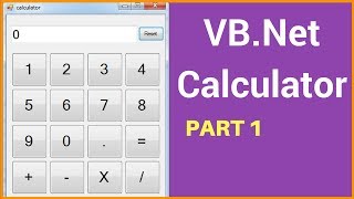 VBNET  How To Create A Calculator In Visual Basic Net Step By Step  with source code  PART 1 [upl. by Ofori]