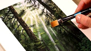 Painting a Forest in my Sketchbook [upl. by Gavra690]