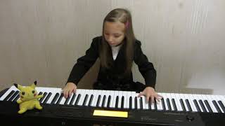 Kristina Korzun 7 yrs old  Mozart Piano Sonata K545 In C Major II Andante [upl. by Carissa283]