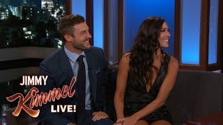 Jimmy Kimmel Interviews Bachelorette Becca amp Fiancé Garrett [upl. by Sito931]