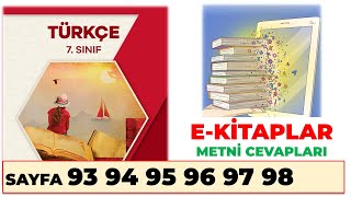 EKitaplar Dinleme Metni 7 Sınıf Türkçe Ders Kitabı Sayfa 93 94 95 96 97 98 Cevapları [upl. by Nilde426]