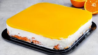 Der cremigste Orangenkuchen Schnelles Rezept ohne Backen Schmackhafttv [upl. by Zoara772]