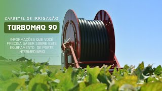 Carretel irrigador  TURBOMAQ 90 da marca IRRIGABRASIL [upl. by Nivanod]