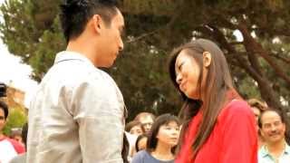 OFFICIAL Trang and Nam Proposal Flash Mob at UCLA 92411 [upl. by Auqinaj]