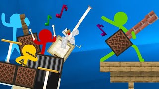 Note Block Battle  Animation vs Minecraft Shorts Ep 16 Music by AaronGrooves [upl. by Nyliak]