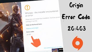 Origin error code 20 403  whoops the installer encountered an errorlogin is currently unavailable [upl. by Otilrac230]