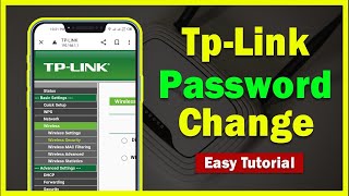 Tplink wifi password change  how to change wifi password tp link router [upl. by Hsaniva]