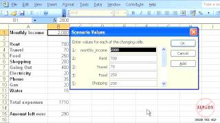 Using the Scenario Manager to Create Scenarios in Excel [upl. by Eelanaj]