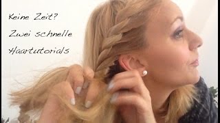 Tutorial  Zwei schnelle Frisuren mit und ohne Haarband [upl. by Enirolf612]