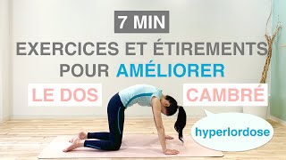 EXERCICES amp ÉTIREMENTS POUR LE DOS CAMBRÉHyperlordoseEXERCISES amp STRETCHES FOR HYPERLORDOSIS [upl. by Medwin448]