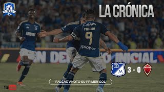 LaCrónica 📹  Millonarios gana y Falcao marca su primer gol vestido de azul ⚽🐯 [upl. by O'Meara]