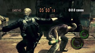 RESIDENT EVIL 5 Mercenários  Public Assembly Wesker Midnight e Jill Battle Suit [upl. by Twedy]