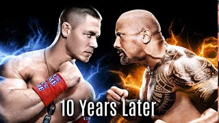 Raw The Rock and John Cena engage in a WrestleMania war of words [upl. by Felt]