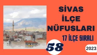 Sivas Nüfusu 2023  Sivas İlçe Nüfusları  Sivas Nüfusu Ne Kadar  Yıldızeli Nüfusu [upl. by Anyrb666]