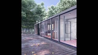 AIGenerated Container Cabin Design  Futuristic Tiny Home Concept Image convert to video  krea ai [upl. by Robison]