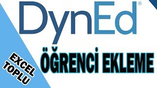 Dyned Toplu Öğrenci Ekleme Excel 2018  Daynet öğrenci şifresi verme 2018 [upl. by Catima]