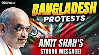 Bangladesh Protests Amit Shahs Statement on Illegal Immigrants at Jharkhand Rally [upl. by Ause452]