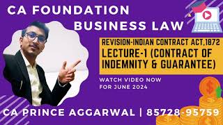 Revision of Contract of Indemnity amp Guarantee Indian Contract Act1872 [upl. by Tsirc526]