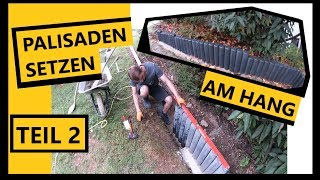 BEETEINFASSUNG AUS BETON  PALISADEN 👷‍♂️│Selber bauen  So gehts│Teil 25 [upl. by Gauntlett]