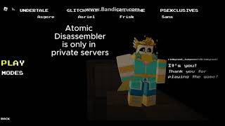 atomic disassembler roblox undertale test place reborn [upl. by Akimahs]