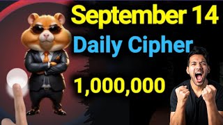 Hamster Cipher Code Today  14 September Hamster Kombat Daily Cipher Code Today [upl. by Milla27]