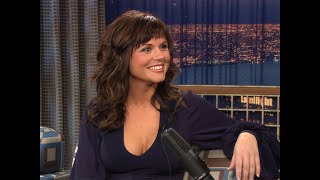 Tiffani Thiessen Made Out with Jaime Pressly  Late Night with Conan O’Brien [upl. by Nomit]