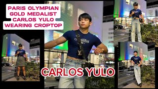 CARLOS EDRIEL YULO WEARING CROPTOP parisolympics2024🏅🥇 [upl. by Leavelle]